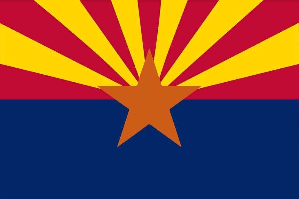 Arizona flag with a star